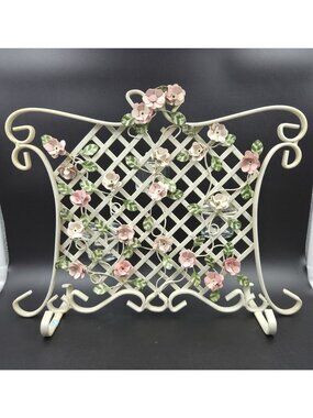 Partylite P7290 Climbing Rose Trellis Three Votive Candleholder